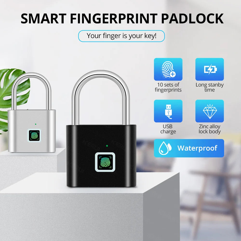 Fingerprint smart lock with keyless access